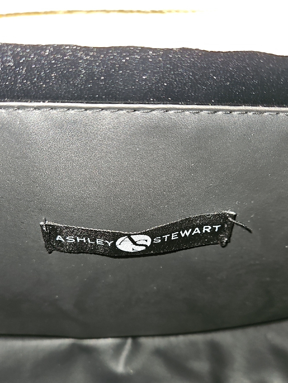 Ashley Stewart Black Interior Logo Handbag